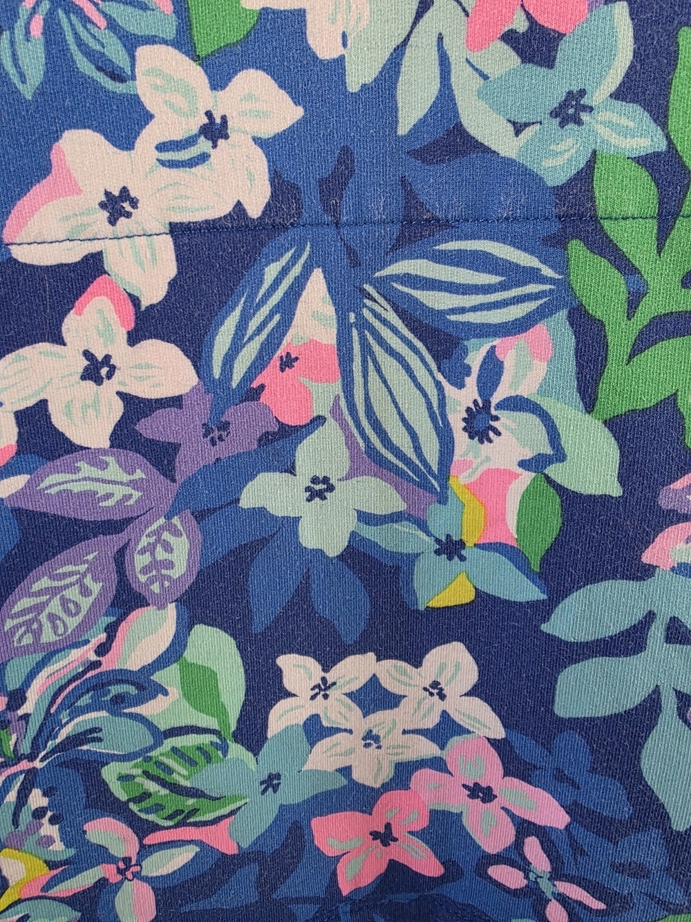 Lilly Pulitzer Melena UPF 50+ Popover Borealis Blue Social Quarter Zip SZ Large - Picture 9 of 11